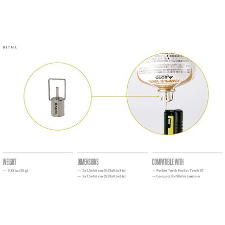 Αντάπτορας Γεμίσματος Για Γκαζάκι Fill Adaptor For Gas Stove Soto
