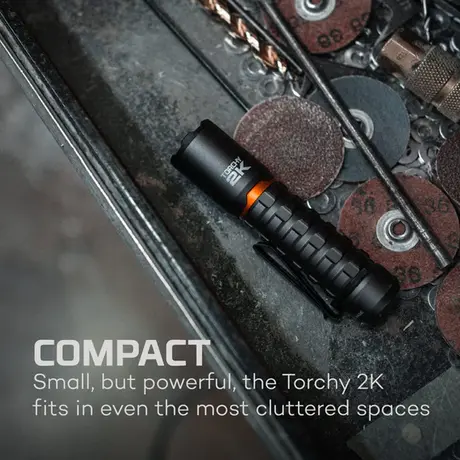 Nebo Torchy 2K LED 2000lm USB Grey Handheld Flashlight by