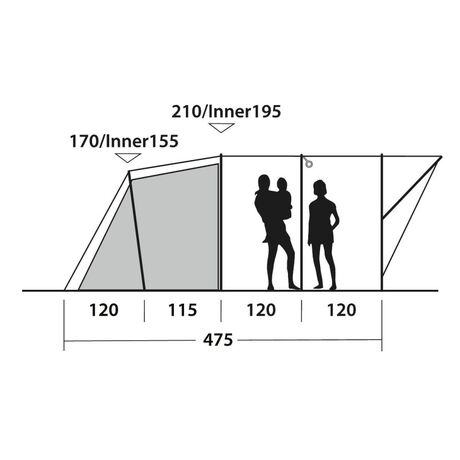 Outwell Sky 6 Person Tunnel Tent