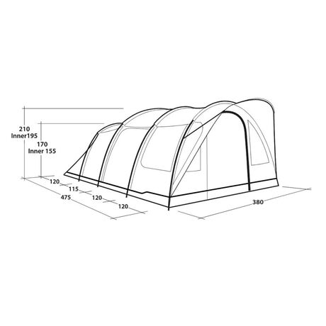 Outwell Sky 6 Person Tunnel Tent
