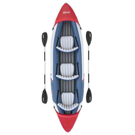 Hydro-Force Rapid X3 Set BESTWAY Φουσκωτό Καγιάκ τριών ατόμων, Μήκος: 3.81m, Αντοχή: 280kg, 1 πτερύγιο, 65132