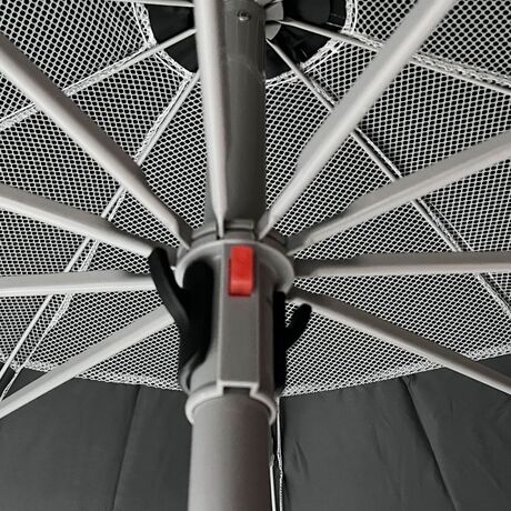 Reinforced 200cm Beach Umbrella with 10 U-Shaped Ribs, Tilt Mechanism & Black-Out Shading – MAUI & SONS