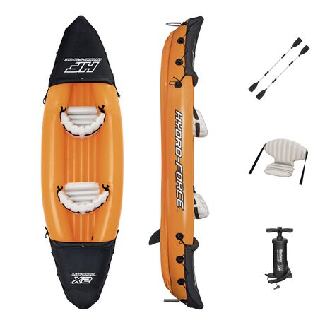 Hydro-Force Rapid X2 Set BESTWAY, Φουσκωτό καγιάκ δύο ατόμων, Μήκος: 3.21m, Αντοχή: 180kg, 2 πτερύγια, 65077