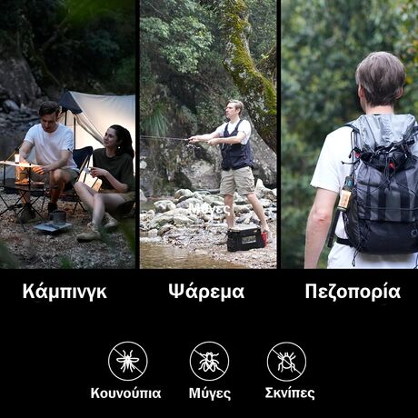 TINY REPELLER 3in1 Black Εντομοαπωθητικό Flextail