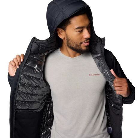 Powder Lite™ II Hooded Black Ανδρικό Μπουφάν Columbia