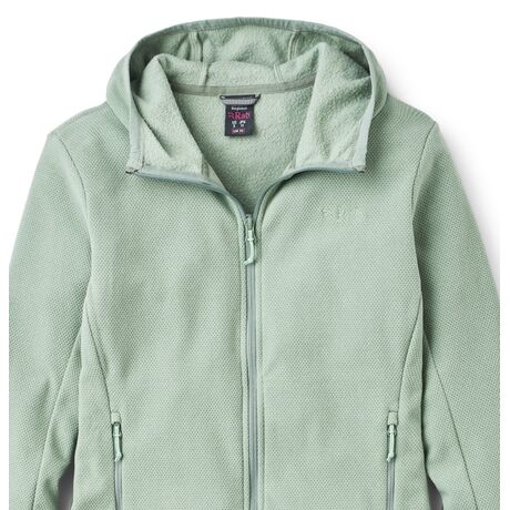 Rab Stavel Hoody Women’s Fleece Jacket with Hood Dark Fig Green