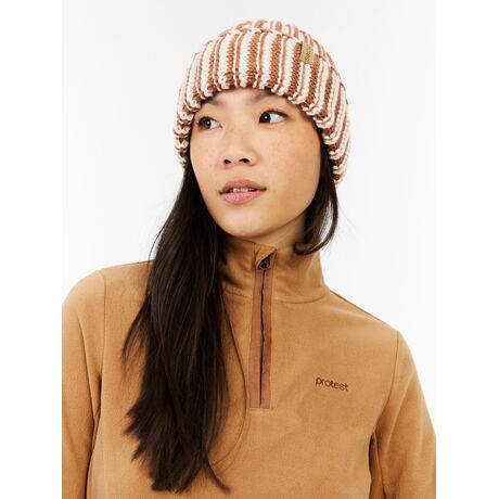 PRTREMUTEZ Teddy Brown Γυναικείο φλις 1/4 Protest