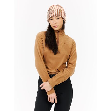 PRTREMUTEZ Teddy Brown Γυναικείο φλις 1/4 Protest