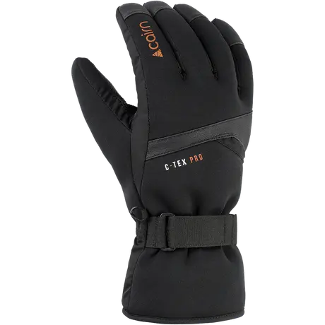 Cairn Men's Ski Gloves Lugano M C-Tex Pro Black Sanguine