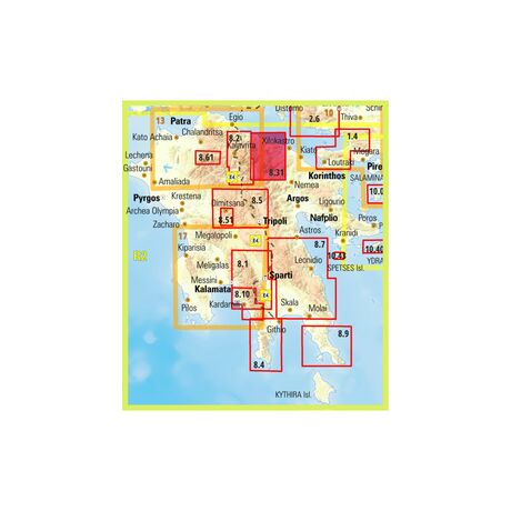 Χάρτης Ανάβαση Ζήρια (Κυλλήνη) - Ολίγυρτος - Λίμνη Δόξα 1:30.000