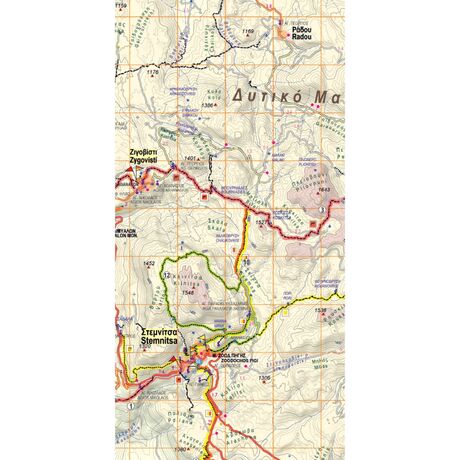 Χάρτης Ανάβαση Μαίναλο- Αρτεμίσιο 1:40.000