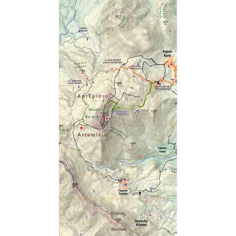 Χάρτης Ανάβαση Μαίναλο- Αρτεμίσιο 1:40.000