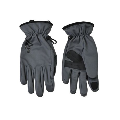 Unisex Gloves Stretchy Softshell Repel APU Grey
