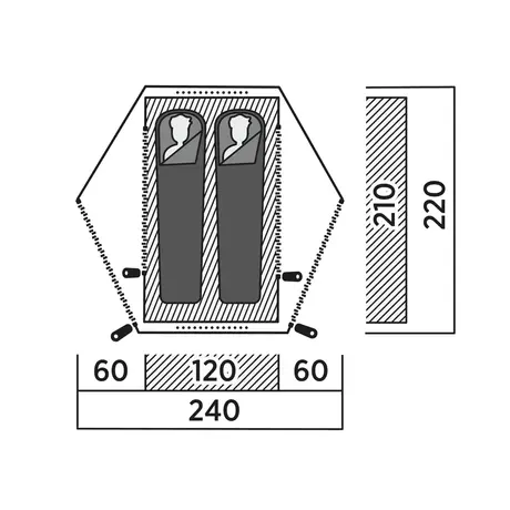 Easy Camp Rago 2 Camping Tent for 2 People