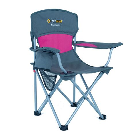 Oztrail Deluxe Junior Folding Chair – Pink, Safe & Comfortable