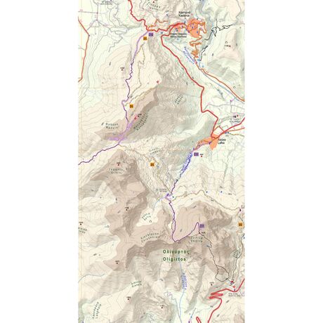 Χάρτης Ανάβαση Ζήρια (Κυλλήνη) - Ολίγυρτος - Λίμνη Δόξα 1:30.000