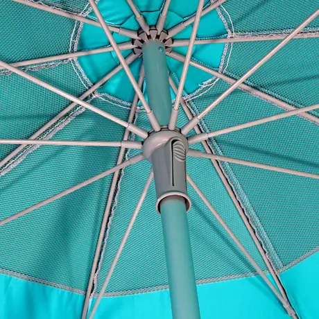 Maui & Sons 2.20m Petrol Beach Umbrella with Side Shade 1983
