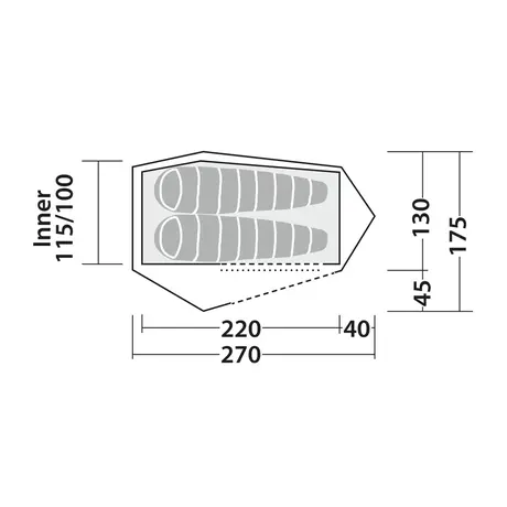 Robens Cress 2 PRO Tent 2-Person Ultralight 2.3 kg