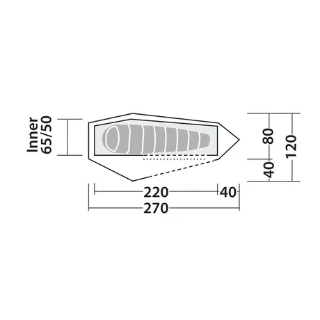Robens Cress 1 PRO Tent 1-Person Ultralight 1.8 kg