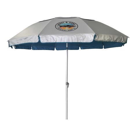 Maui & Sons 220cm Beach Umbrella Grey Blue 1986