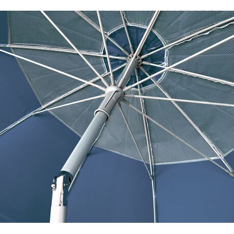 Maui & Sons 220cm Beach Umbrella Grey Blue 1986
