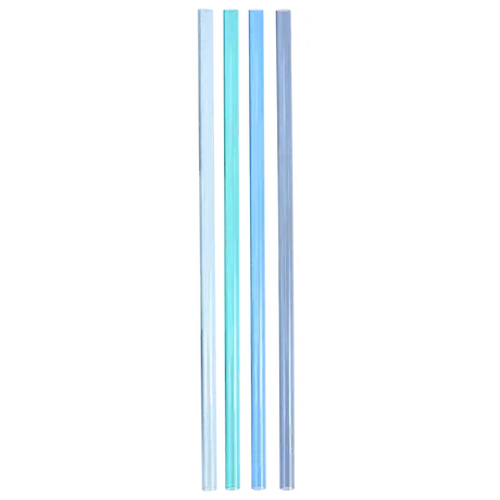 Stanley Quencher Straws 4-Pack Blue Replacement Straws
