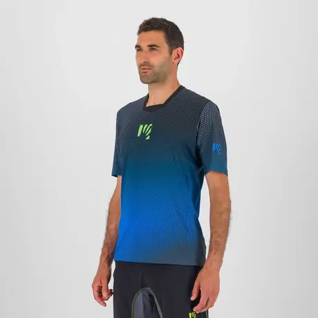 Karpos Val Di Dentro  Tee Black/Indigo B./Green Fluo Men’s Outdoor T-Shirt
