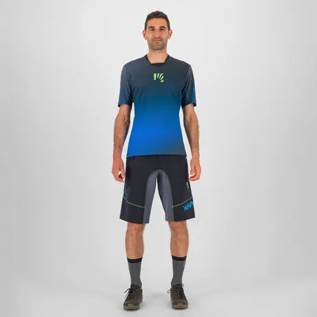 Karpos Val Di Dentro  Tee Black/Indigo B./Green Fluo Men’s Outdoor T-Shirt