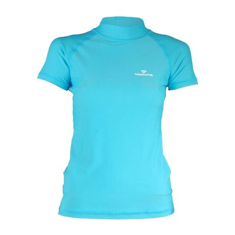 Vaquita Women's Short Sleeve UV Protection Shirt Blue