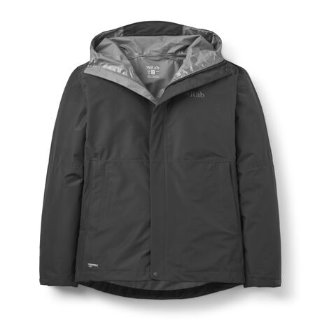Rab Men's Waterproof Hiking Jacket Downpour Black