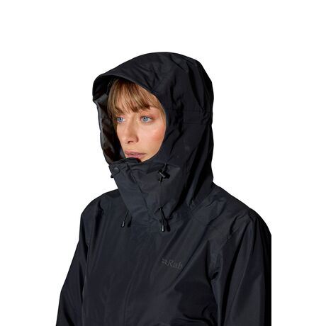 Rab Women's Waterproof Hiking Jacket Downpour Fig Green