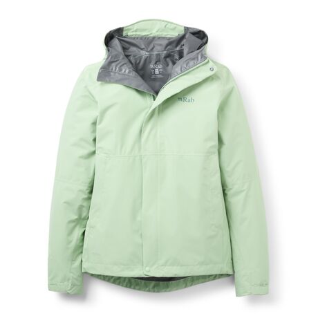 Rab Women's Waterproof Hiking Jacket Downpour Fig Green