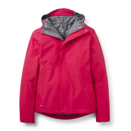 Rab Women's Waterproof Hiking Jacket Downpour Watermelon